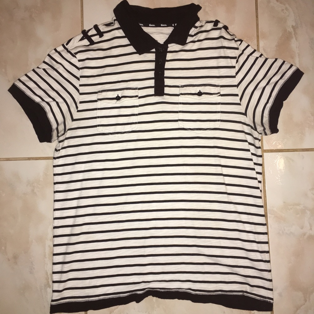 Vintage Guess Striped Polo